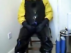 Latex rubber wank. Latex rubber wank.