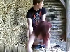 Horny young farmers 3 in the ass make pickup chec girl for cash fun outdoors in the barn,!holy fuck!