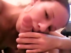 Ponytailed brunette girl excellent hot sex punjabi girls videos blowjob with cum swallowing on the bed