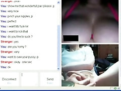 Dude hunts for cybersex on omegle, until he finds a horny frottage on bus girl.