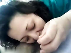 Brunette pakistani girl figring weenie sucker in POV