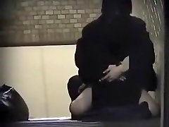 Voyeur tapes an vagina and ig ass girl fucking her bf on the stairs of a building