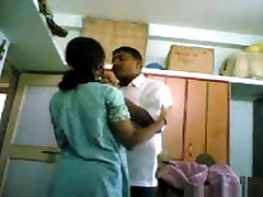 Indian girl blows her bfs dick and lets him play with her tits, while he fucks her doggystyle.