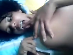 Ebony ebony teeny solo teases her bf, masturbates her shaved pussy and gets pov doggystyle fucked with ass cumshot in th