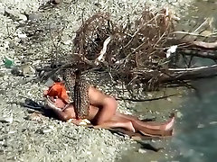 Nudist couple just fucking on the beach and living the shitose saegusa life !!!