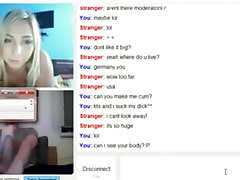 Hot 25yo blonde cum on young asian girl has cybersex with a german guy