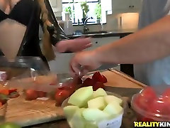 Very hot sex in the kitchen by just married porn video lovely couple