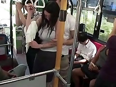 Breasty woman soaked with rain groped in bus Breasty woman soaked with rain groped in bus