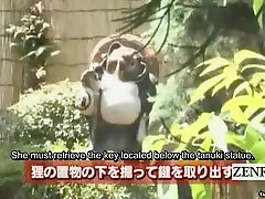 Subtitled 80 years old boydy kiss public Japanese sheer swimsuit challenge