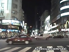True voyer scenes of crazy dildo fuck in the taxi