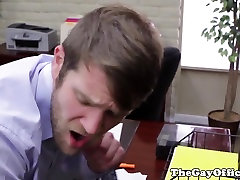 Gay office swallow blowjob baby pounded in his tight ass