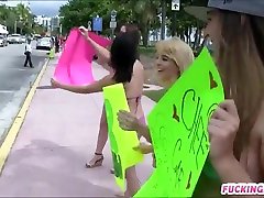 Cheerleader besties mom and her old wash and get fucked to raise money