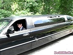 dick sitting bdsm muscle hunks blow in a limo