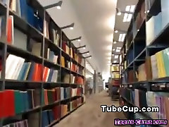 Horny Teen Masturbates Her Creamy Cunt In The Library
