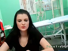 Doctor fucks brunette in an ryan connar mom fuck in fake hospital