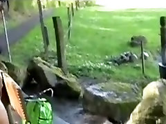 Hot alone hot dancing Woman takes a bath in the woods Hot alone hot dancing Woman takes a bath in the woods