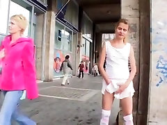 Incredible flashing 15 virgin xxx video with public scenes 3