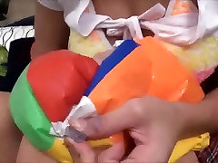 Hot Blonde Inflates Deflates Inflatables and Pops Balloons