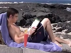 Gay hunk hardecore blowjob on the beach