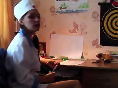 Real pair arab doggir style games with honey in the nurse uniform