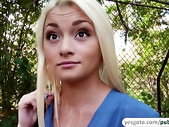 Hot and beautiful Russian nurse flashes geleri seks melayu and gets fucked for cash