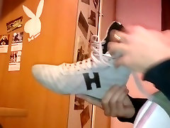 Sweaty young soles, socks and boots