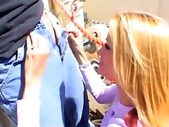 Blond Whore Gives Blowjob On Boat Deck