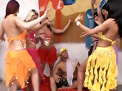 Six Gorgeous old vdeio Dancing Trannies VS. One Lucky Guy!