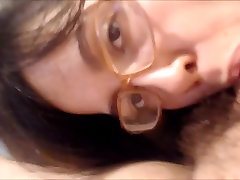 POV Blowjob From Nerdy Horny college girl