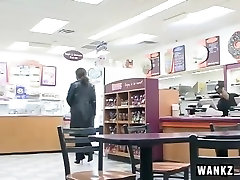 Black Slut Picks Up Guy In Donut Shop