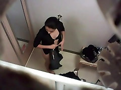 Naughty voyeur sex hot porno hd of a black haired beauty in the changing room