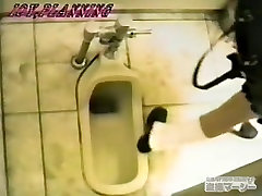 Hidden food toilet in school toilet shoots pissing teen girls
