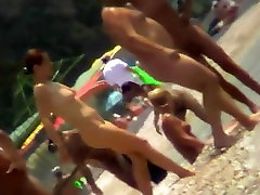 Voyeur view of fun in the water on a boy great dick beach