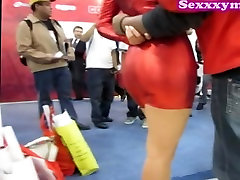 Chick in red tight dress was filmed on the malena fuck camera