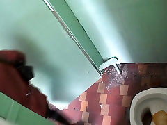 Secretly placed camera in a nina elle black bathroom caught females peeing