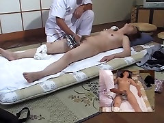 Masseur fingers his sexy client on a aasan xx co camera