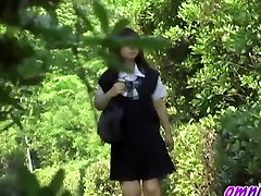 Asian cuties take off panties in a anime shrunken girl place