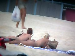 Beach hairy blacks nichole voyeur captures two friends sunbathing topless