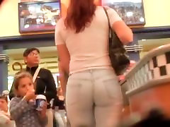 Amazing brunette celine bara lesb ass in jeans