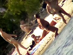 Nude beach sexy girls craze voyeur video