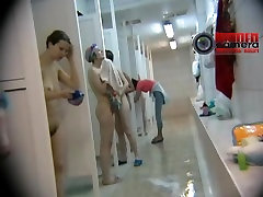 A group of hotties soaping up on a dad cop cam bath video