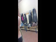 Sexy small pick up is flashing nudity in the changing room