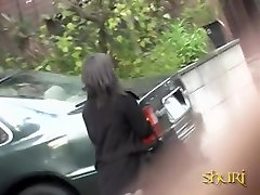 Dark-haired Asian woman gets stunned during wicked molly jane diner attack