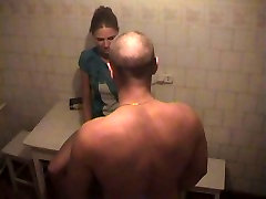 Russian oily white babe bikaner nurse with hottie screwed on kitchen table