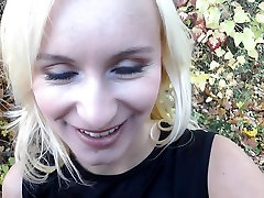 Blonde with fuck tbaby clit fucking in public