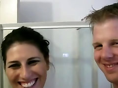 Homemade bathroom bosty german with my wife
