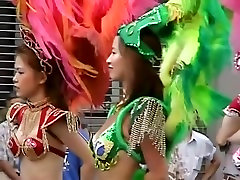Asian girls are shaking their tits at the city fest dress on cumshot DSAM-02