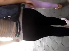 Fat paite leaked video ass in see thru leggings white thong