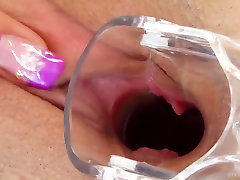 Vinnie Pearl is going to gape her grannies massive cum fest tube on cam