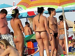 HOT hot romantic xvedios Amateur TOPLESS Teens - Spy Beach Video